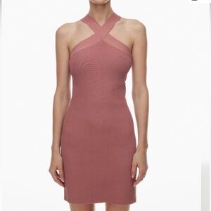 Sculpt knit Babaton cris cross dress nwt size small